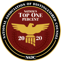 National Association Of Distinguished Counsel, Nation's Top One Percent 2020
